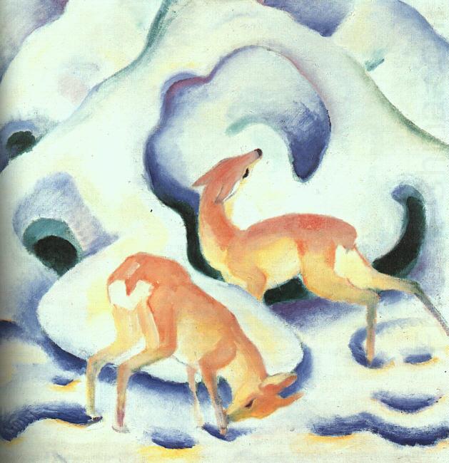 Franz Marc Deer in the Snow china oil painting image